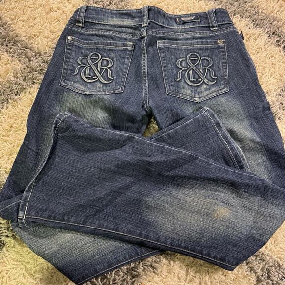 Rock & Republic Sz 28 Jeans Dark Wash Boot Cut Medium Rise Denim - Picture 11 of 11